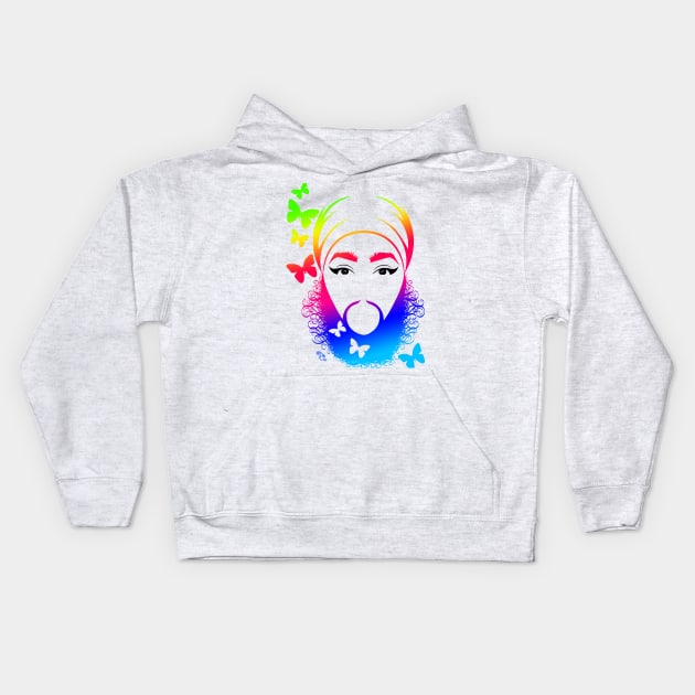 Bearded Lady Kids Hoodie by Toni Tees